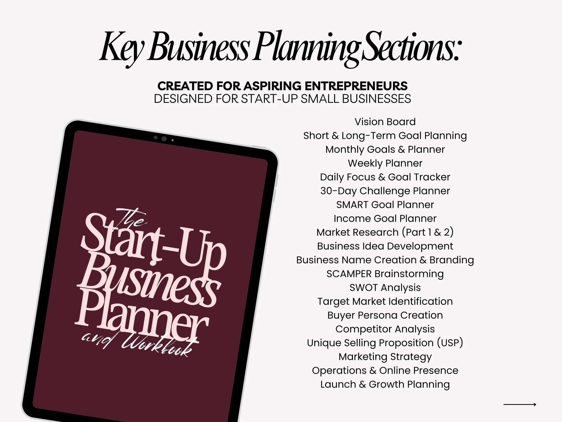 Start-Up Business Planner & Workbook (140 Pages)